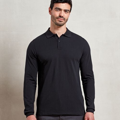 Premier Premier Essential Unisex Long Sleeve Polo Shirt PR997 Premier Essential Unisex Long Sleeve Polo Shirt Thumbnail