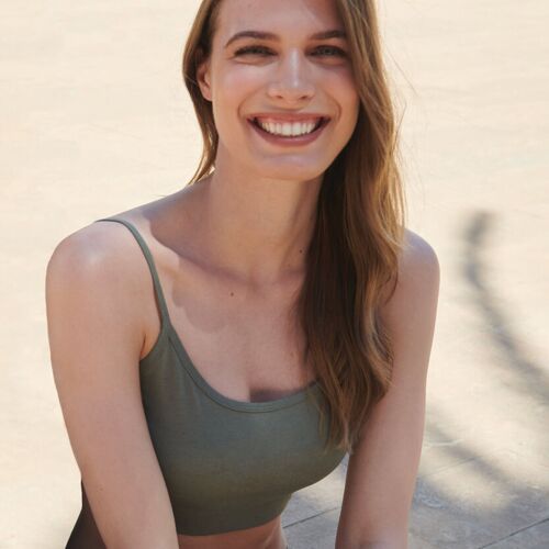 Skinnifit Women's sustainable fashion cropped cami top with adjustable straps SK230 Women's sustainable fashion cropped cami top with adjustable straps Thumbnail