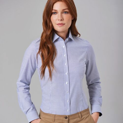 Brook Taverner Brook Taverner Ladies Mirabel Long Sleeve Stretch Oxford Shirt BK587 Brook Taverner Ladies Mirabel Long Sleeve Stretch Oxford Shirt Thumbnail