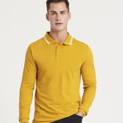 AWDis Just Polos Long sleeve tipped 100 polo JP103 Long sleeve tipped 100 polo Thumbnail