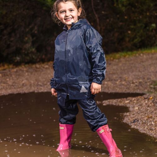 Result Junior waterproof jacket and trouser set RE95J Junior waterproof jacket and trouser set Thumbnail