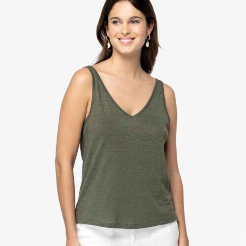 Native Spirit Native Spirit Ladies Linen Tank Top NS343 Native Spirit Ladies Linen Tank Top Thumbnail