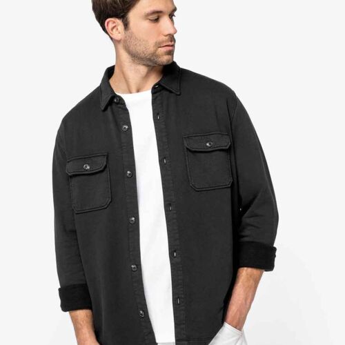 Native Spirit Native Spirit Faded Brushed Fleece Overshirt NS521 Native Spirit Faded Brushed Fleece Overshirt Thumbnail