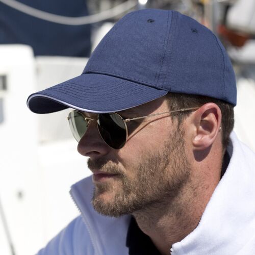 Result Headwear Memphis brushed cotton low-profile sandwich peak cap RC91X Memphis brushed cotton low-profile sandwich peak cap Thumbnail