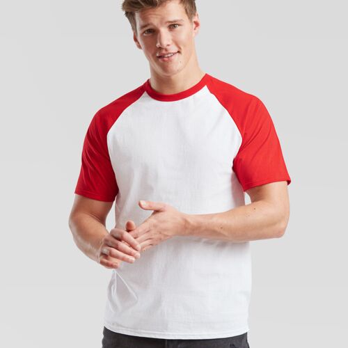 Fruit of the Loom Short sleeve baseball T SS026 Short sleeve baseball T Thumbnail