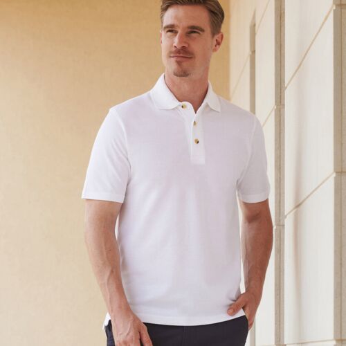 Henbury Classic cotton piqué polo with stand-up collar HB100 Classic cotton piqué polo with stand-up collar Thumbnail