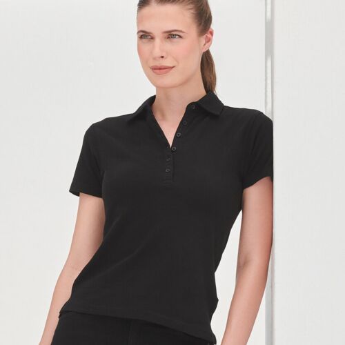 Skinnifit Women's short sleeve stretch polo SK042 Women's short sleeve stretch polo Thumbnail