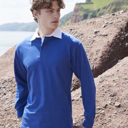 Front Row Long sleeve plain rugby shirt FR100 Long sleeve plain rugby shirt Thumbnail