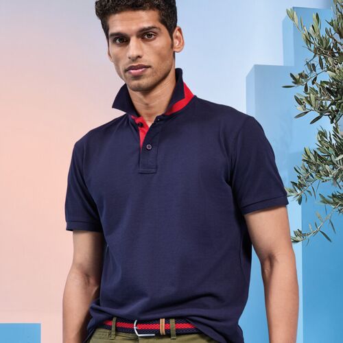 Asquith & Fox Men's classic fit contrast polo AQ012 Men's classic fit contrast polo Thumbnail