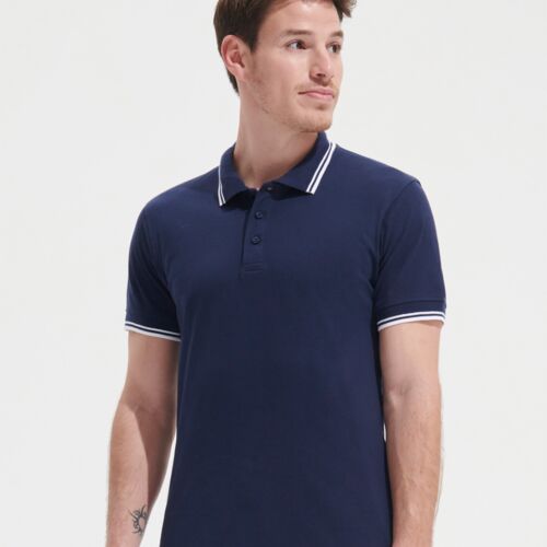 SOL'S SOL'S Pasadena Tipped Cotton Piqué Polo Shirt 10577 SOL'S Pasadena Tipped Cotton Piqué Polo Shirt Thumbnail