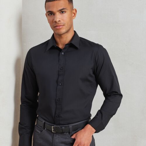 Premier Premier Long Sleeve Fitted Poplin Shirt PR204 Premier Long Sleeve Fitted Poplin Shirt Thumbnail