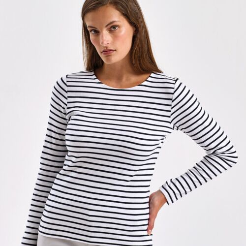 Asquith & Fox Women's Marinière coastal long sleeve tee AQ071 Women's Marinière coastal long sleeve tee Thumbnail