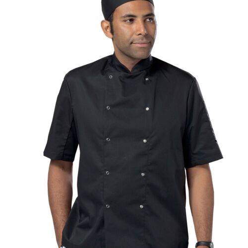 Dennys Dennys Short Sleeve Press Stud Chef's Jacket DE002 Dennys Short Sleeve Press Stud Chef's Jacket Thumbnail