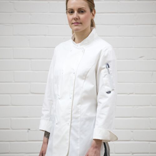 Dennys Dennys Ladies Long Sleeve Premium Chef's Jacket DE005 Dennys Ladies Long Sleeve Premium Chef's Jacket Thumbnail