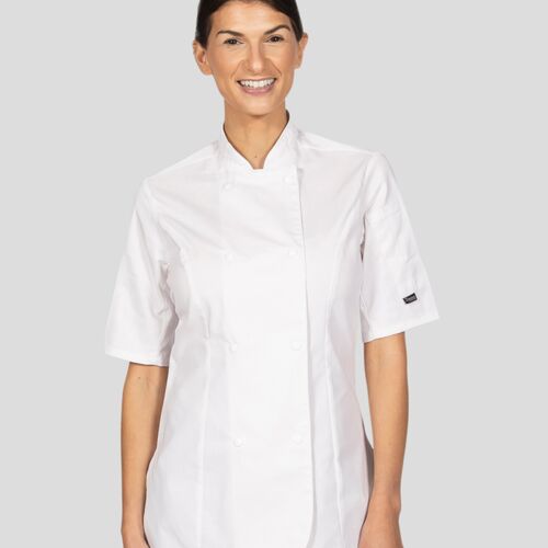Dennys Dennys Ladies Short Sleeve Premium Chef's Jacket DE006 Dennys Ladies Short Sleeve Premium Chef's Jacket Thumbnail