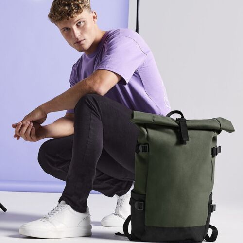 BagBase Block roll-top backpack BG858 Block roll-top backpack Thumbnail