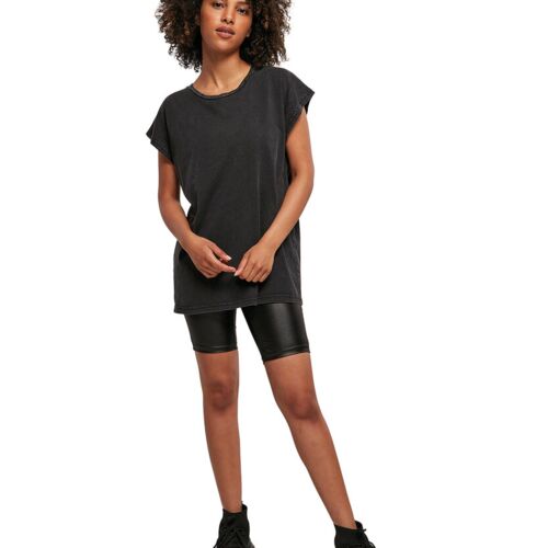 Build Your Brand Women's acid washed extended shoulder tee BY053 Women's acid washed extended shoulder tee Thumbnail