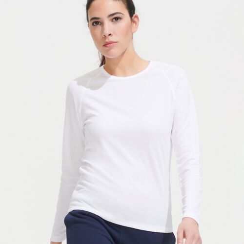 SOL'S Ladies Sporty Long Sleeve Performance T-Shirt Thumbnail