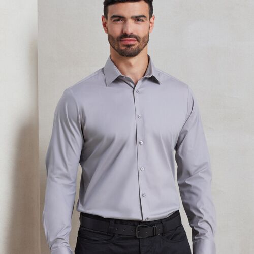 Premier Stretch fit cotton poplin long sleeve shirt PR244 Stretch fit cotton poplin long sleeve shirt Thumbnail
