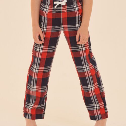 Skinnifit Kids tartan lounge pants SM083 Kids tartan lounge pants Thumbnail