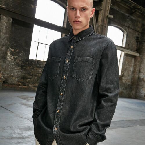 Build Your Brand Denim shirt BY152 Denim shirt Thumbnail