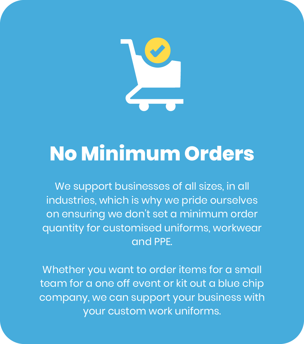 No Minimum Order